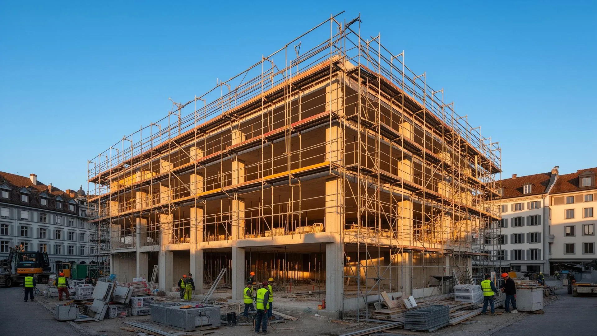 Baustelle in der Schweiz